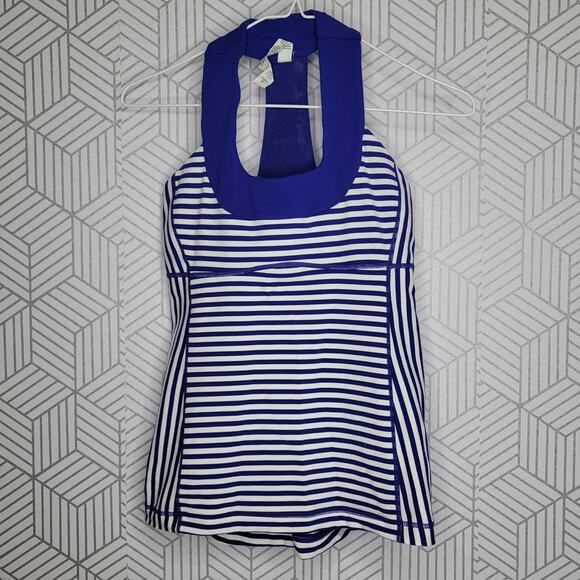 Lululemon Blue Sz 6 Workout Scoop Tank - Picture 2 of 8